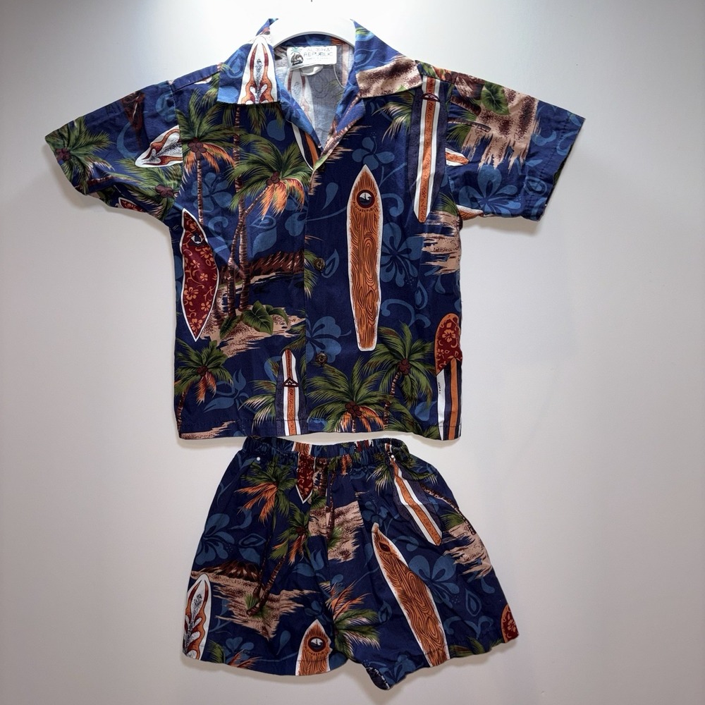 Aloha Republic Babies Hawaiian‎ Outfit 2T Boys Beach Vacation Kidcore Hawaii